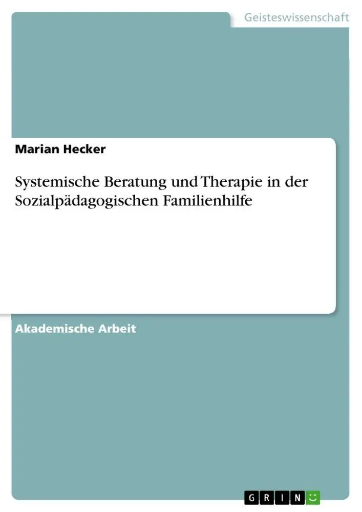 Cover: 9783346480415 | Systemische Beratung und Therapie in der Sozialpädagogischen...