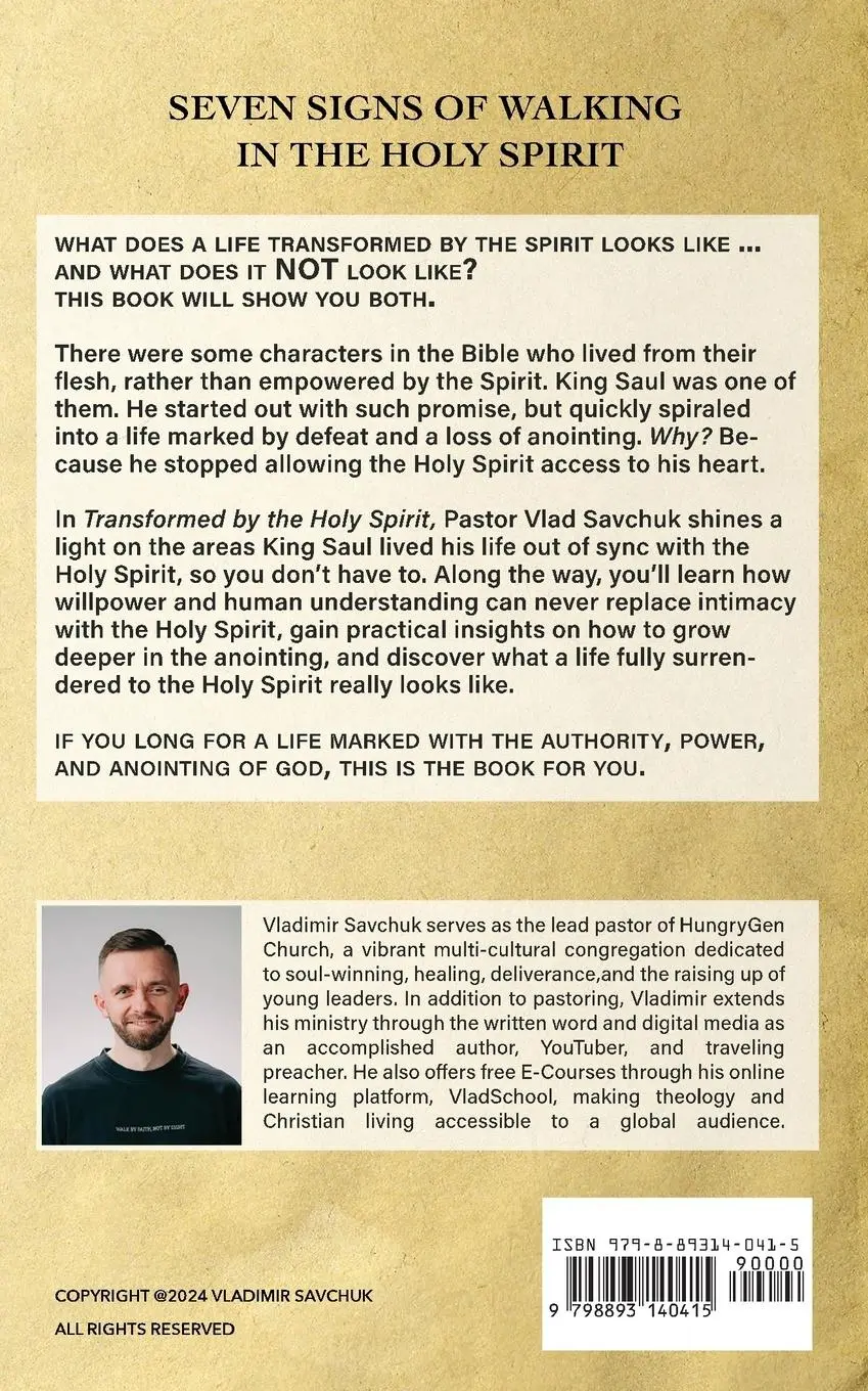 Rückseite: 9798893140415 | Transformed by the Holy Spirit | Vladimir Savchuk | Taschenbuch | 2025