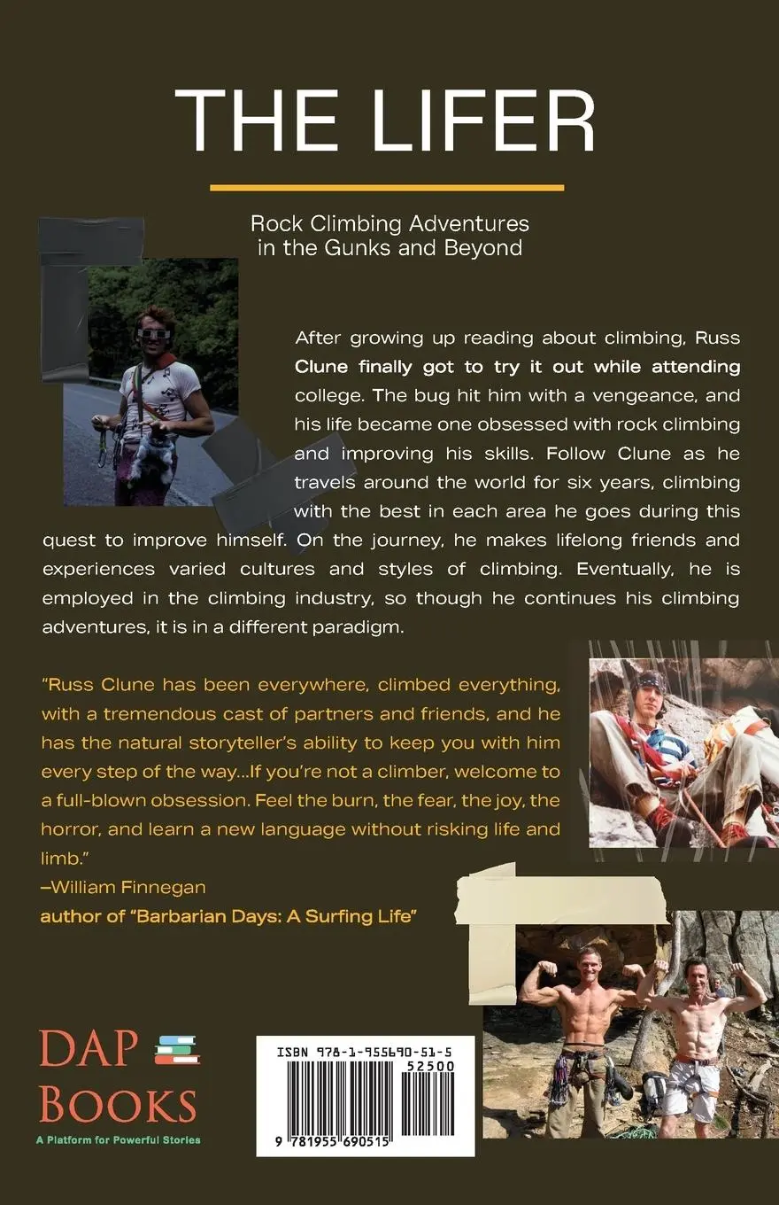 Rückseite: 9781955690515 | The Lifer | Rock Climbing Adventures in the GUNKS and Beyond | Clune