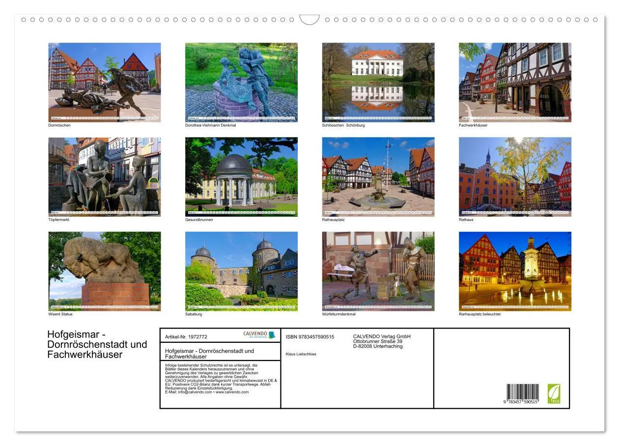 Bild: 9783457590515 | Hofgeismar - Dornröschenstadt und Fachwerkhäuser (Wandkalender 2026...