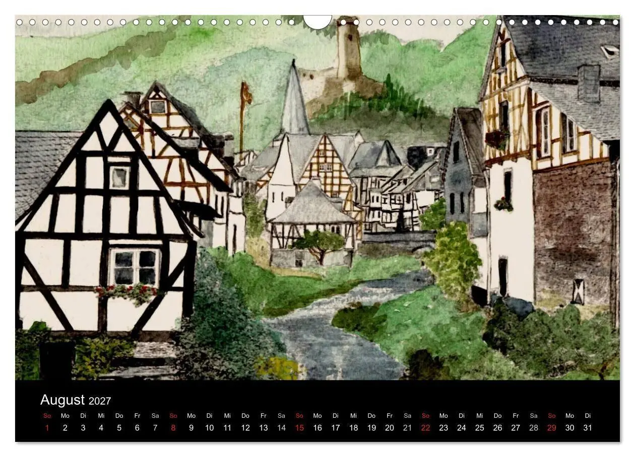 Bild: 9783594110515 | Deutschland in Aquarell (Wandkalender 2027 DIN A3 quer), CALVENDO...