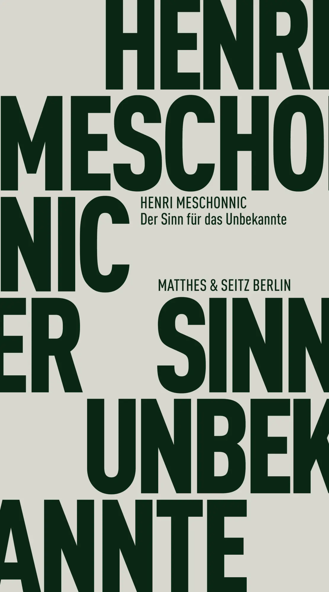 Cover: 9783751830515 | Der Sinn für das Unbekannte | Henri Meschonnic | Taschenbuch | 104 S.