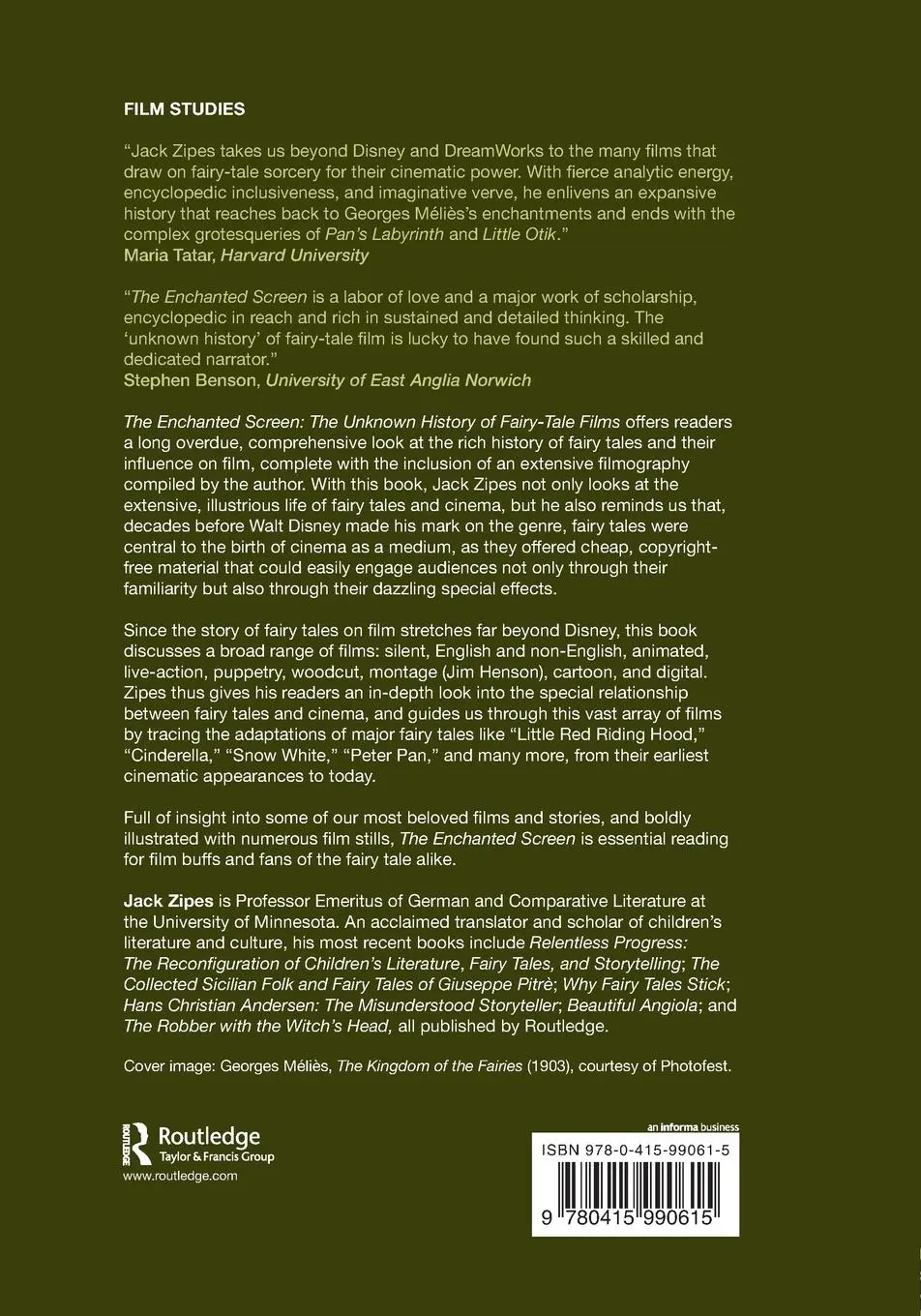 Rückseite: 9780415990615 | The Enchanted Screen | The Unknown History of Fairy-Tale Films | Zipes