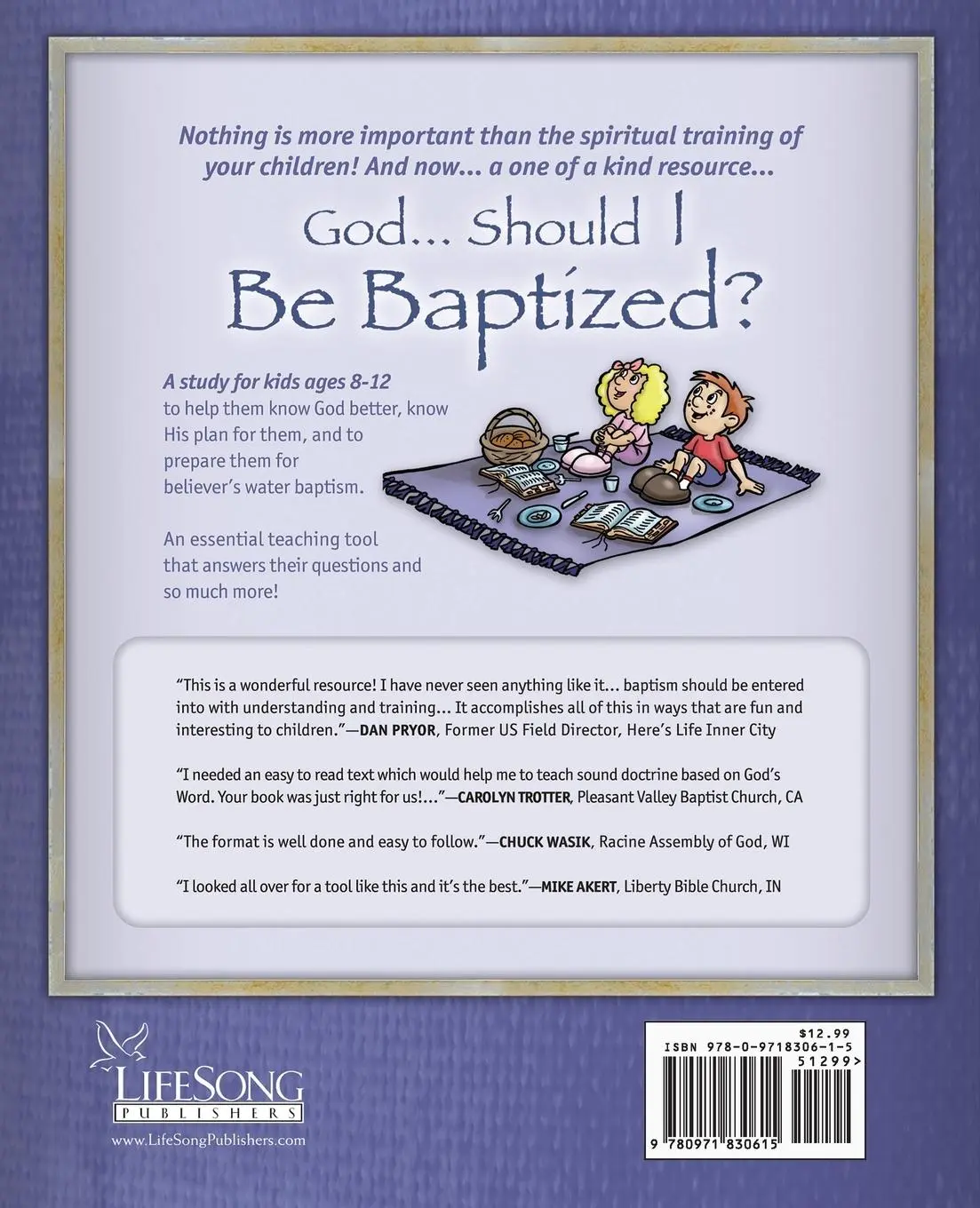 Rückseite: 9780971830615 | God...Should I Be Baptized? | Laurie Donahue (u. a.) | Taschenbuch