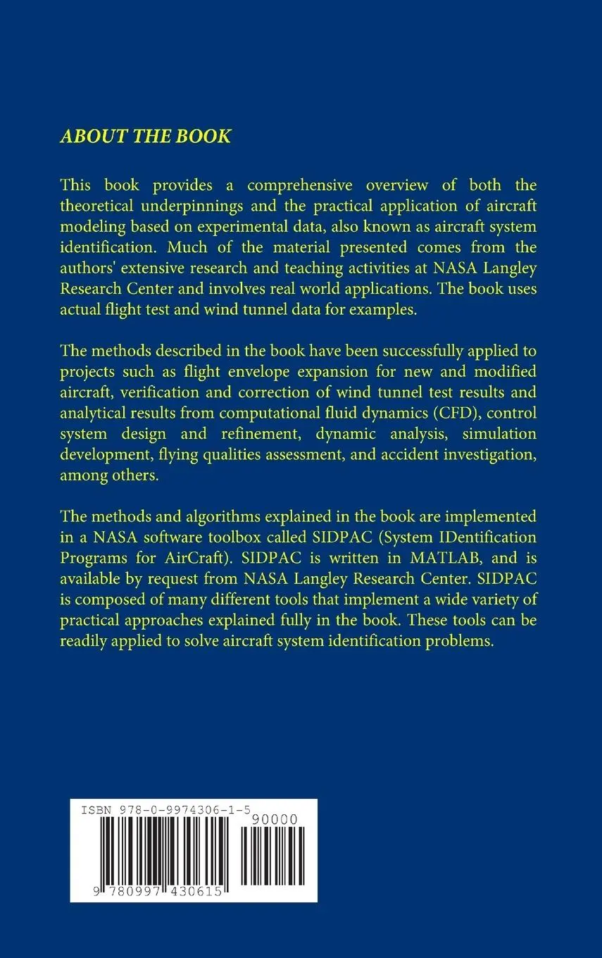 Rückseite: 9780997430615 | Aircraft System Identification | Theory and Practice | Morelli (u. a.)