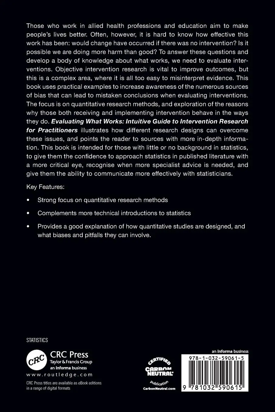 Rückseite: 9781032590615 | Evaluating What Works | Dorothy V. M. Bishop (u. a.) | Taschenbuch