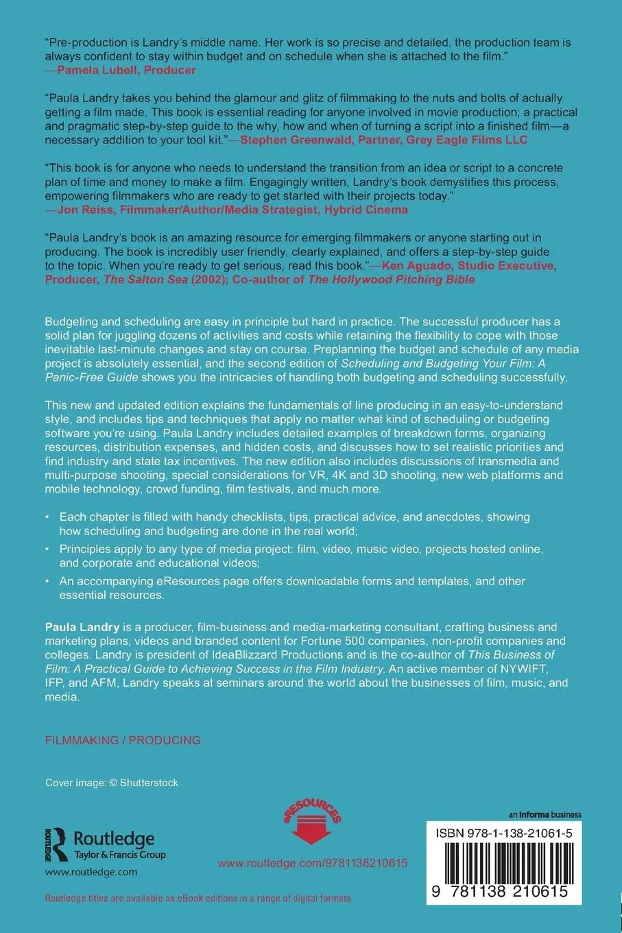 Rückseite: 9781138210615 | Scheduling and Budgeting Your Film | A Panic-Free Guide | Paula Landry