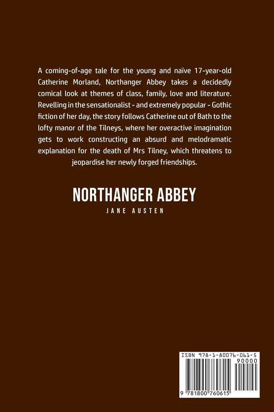 Rückseite: 9781800760615 | Northanger Abbey | Jane Austen | Taschenbuch | Kartoniert / Broschiert