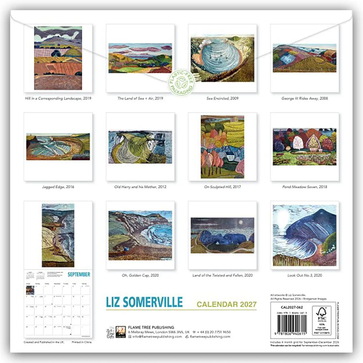 Rückseite: 9781806940615 | Liz Somerville Kunstkalender 2027 - Original Flame Tree...