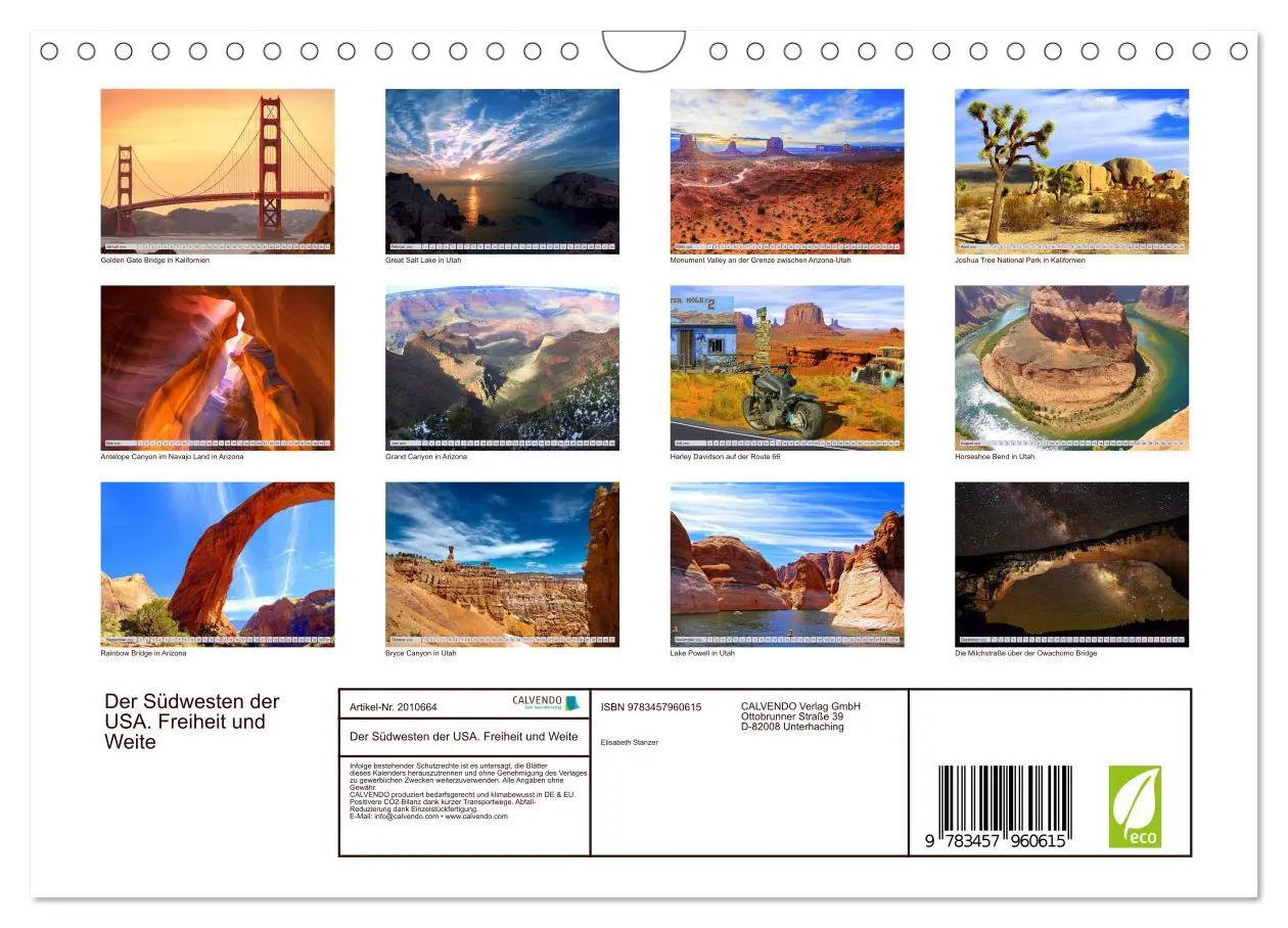 Bild: 9783457960615 | Der Südwesten der USA. Freiheit und Weite (Wandkalender 2026 DIN A4...