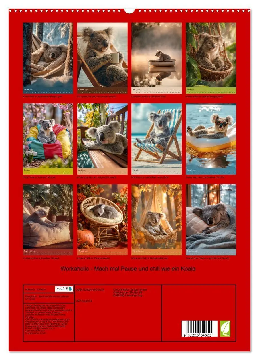 Bild: 9783516670615 | Workaholic - Mach mal Pause und chill wie ein Koala (hochwertiger...