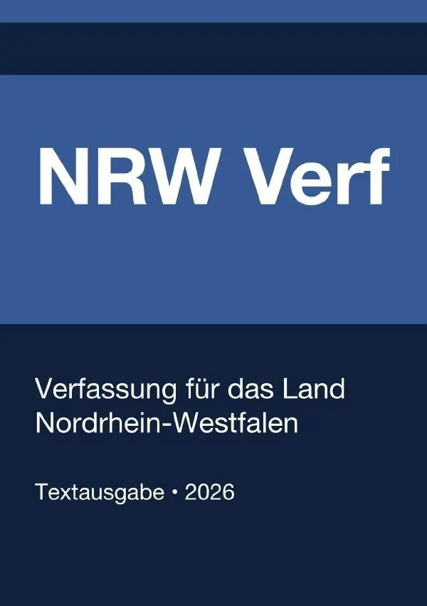 Cover: 9783565320615 | NRW Verf - Verfassung für das Land Nordrhein-Westfalen 2026 | Buch