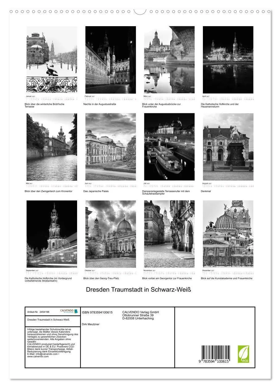Bild: 9783594100615 | Dresden Traumstadt in Schwarz-Weiß (hochwertiger Premium...