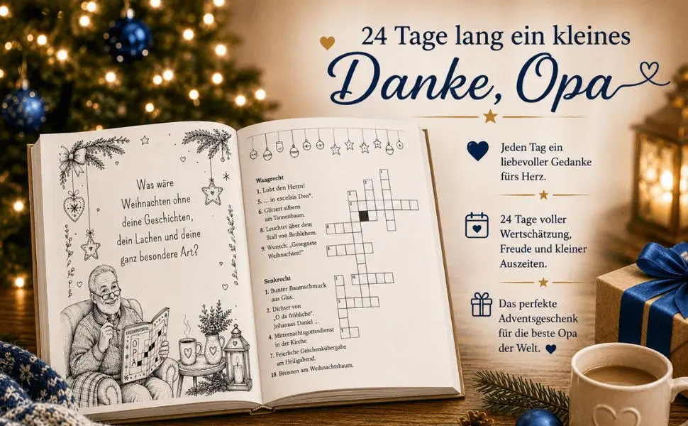 Rückseite: 9783692730615 | Kreuzworträtsel-Adventskalender für den besten Opa der Welt! 24...