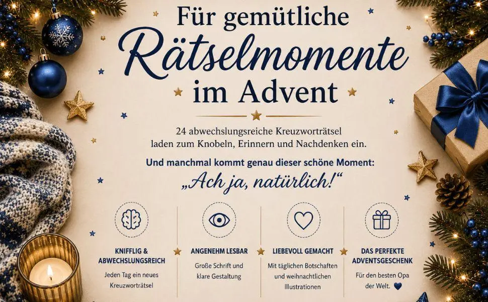 Bild: 9783692730615 | Kreuzworträtsel-Adventskalender für den besten Opa der Welt! 24...