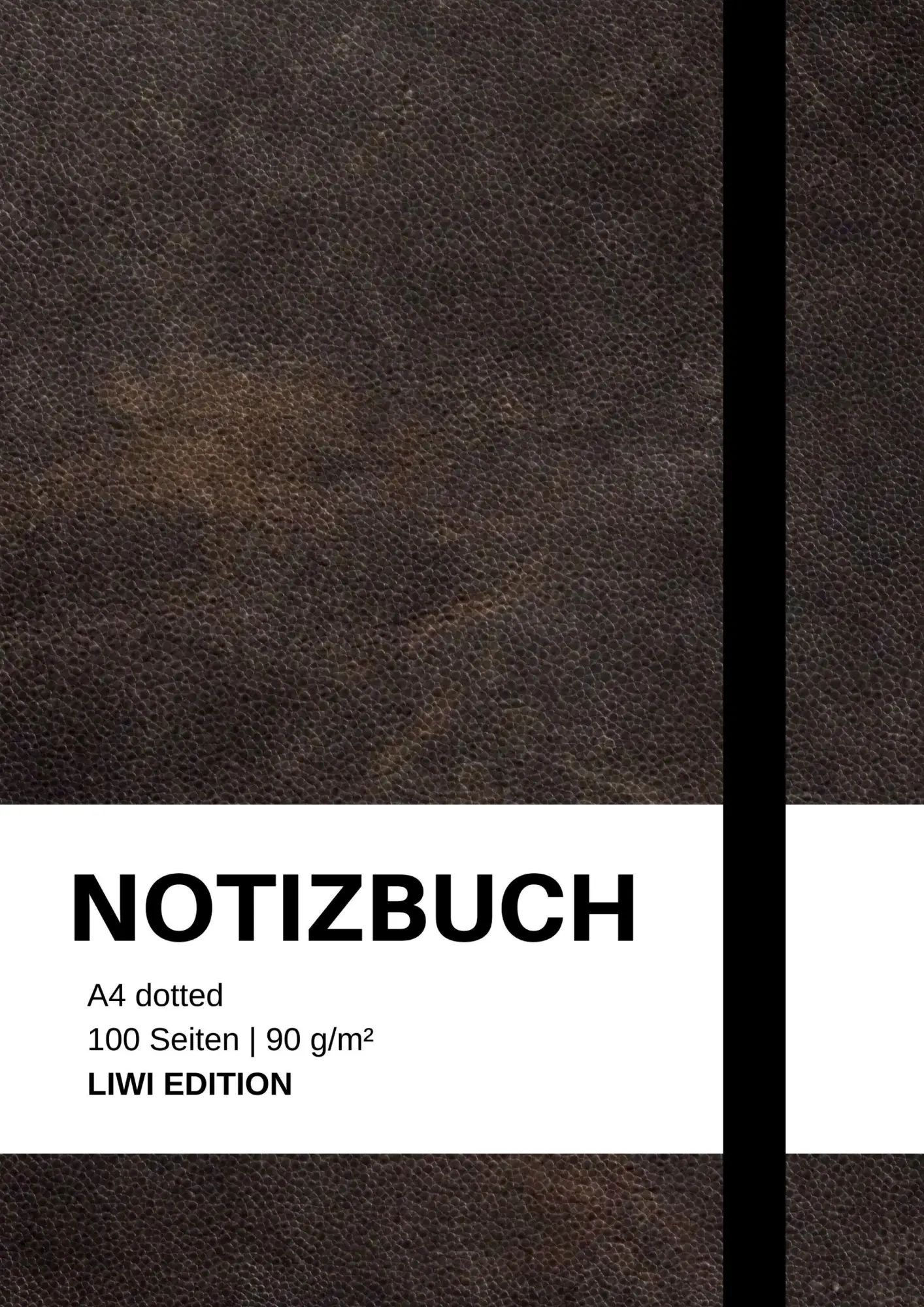 Cover: 9783753800615 | Notizbuch A4 dotted - 100 Seiten Soft Cover - schwarz - FSC Papier