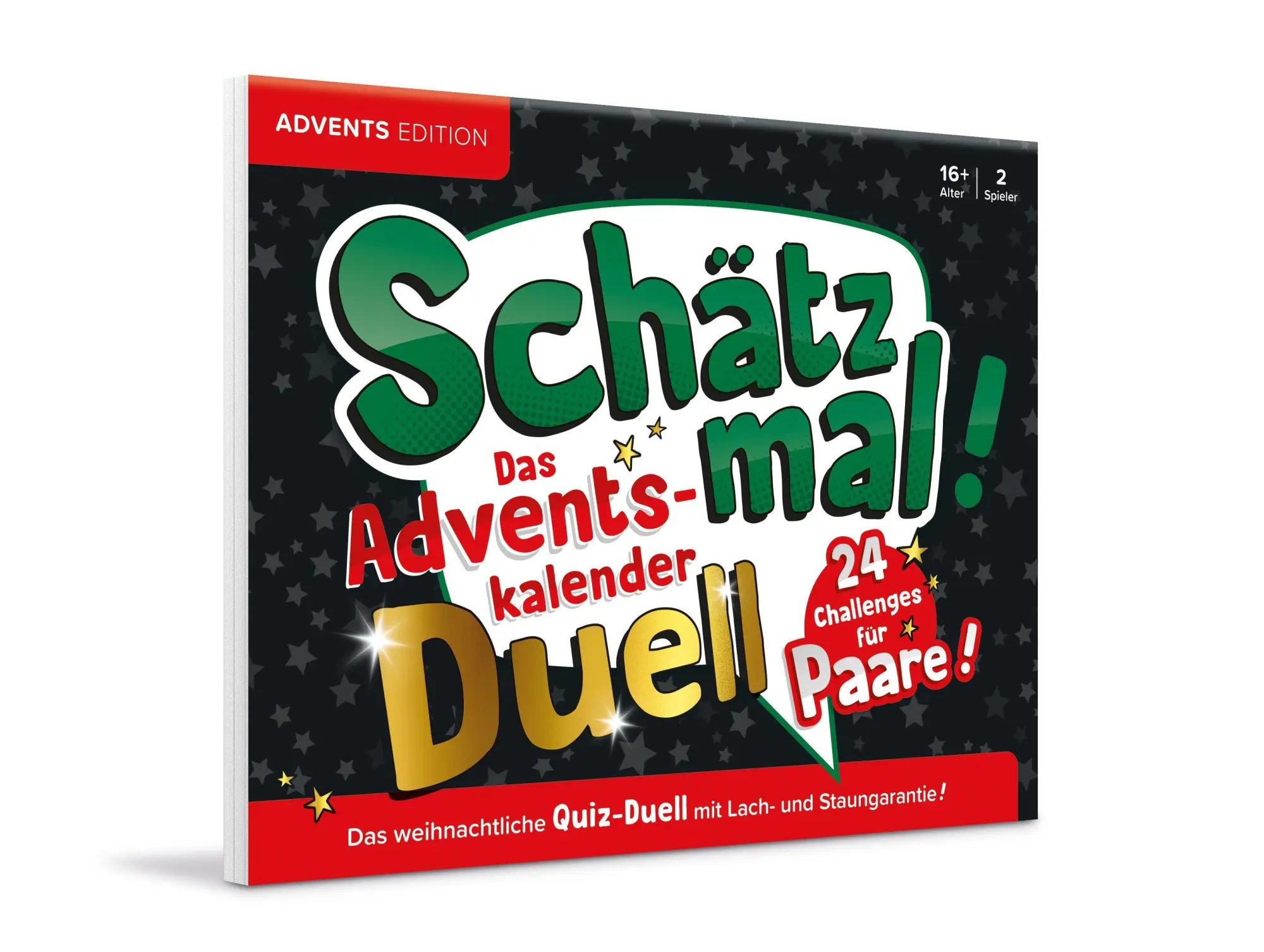 Cover: 9783989760615 | Schätz mal! Das Adventskalender-Duell | 24 Challenges für Paare | Buch