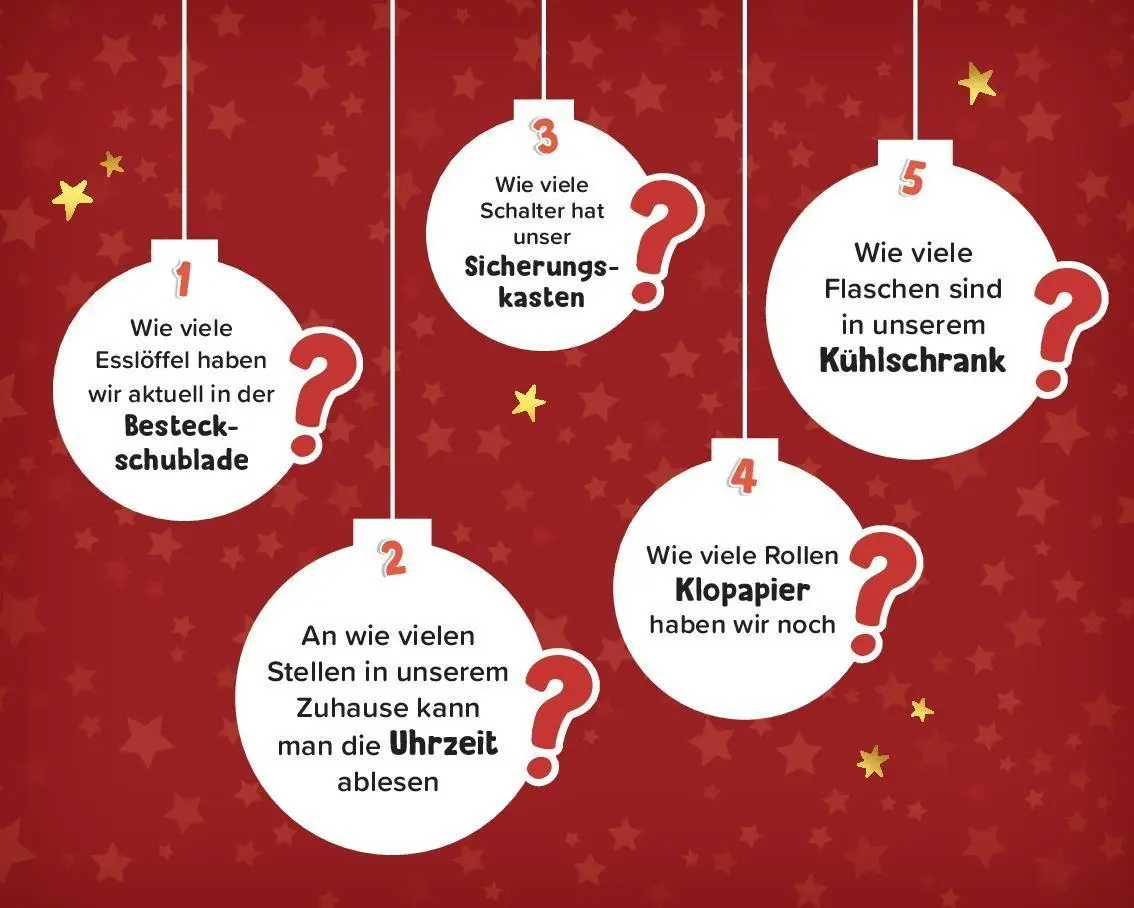 Bild: 9783989760615 | Schätz mal! Das Adventskalender-Duell | 24 Challenges für Paare | Buch