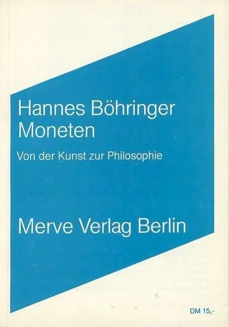 Cover: 9783883960715 | Moneten | Von der Kunst zur Philosophie | Hannes Böhringer | Buch
