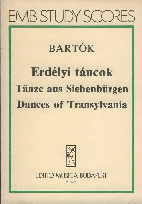 Cover: 9790080400715 | TAENZE AUS SIEBENBUERGEN FUER ORCHESTER STUDIENPARTITUR ERDELYI TANCOK