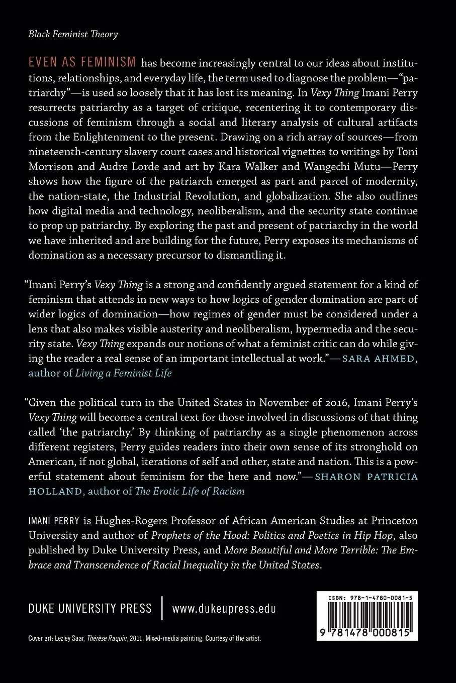 Rückseite: 9781478000815 | Vexy Thing | On Gender and Liberation | Imani Perry | Taschenbuch