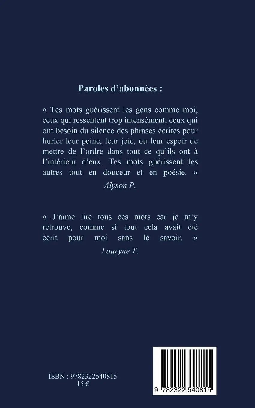 Rückseite: 9782322540815 | J'ai vendu ma tristesse | Déborah Garcia | Taschenbuch | Paperback