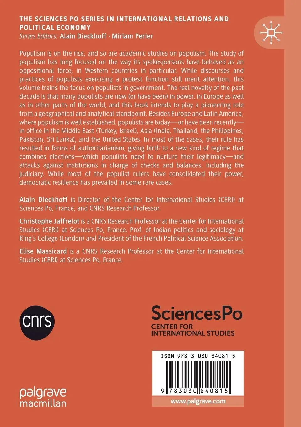 Rückseite: 9783030840815 | Contemporary Populists in Power | Alain Dieckhoff (u. a.) | Buch | xv