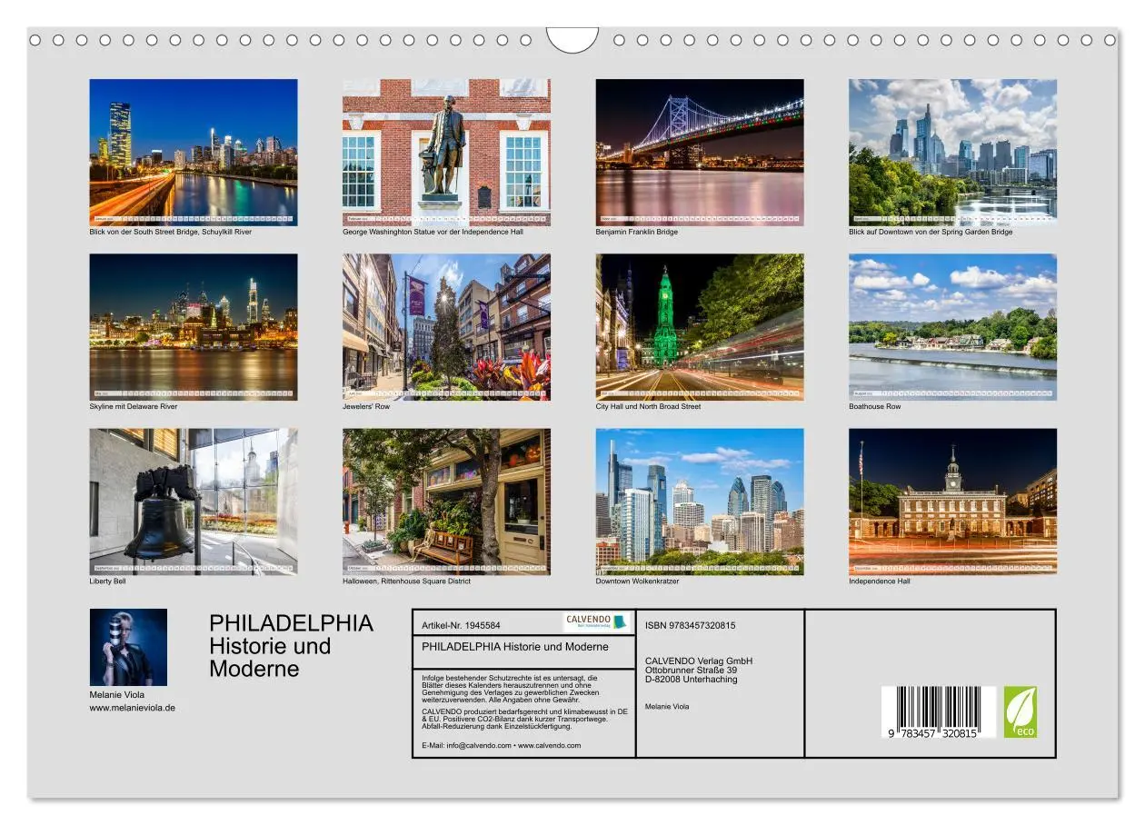 Bild: 9783457320815 | PHILADELPHIA Historie und Moderne (Wandkalender 2026 DIN A3 quer),...