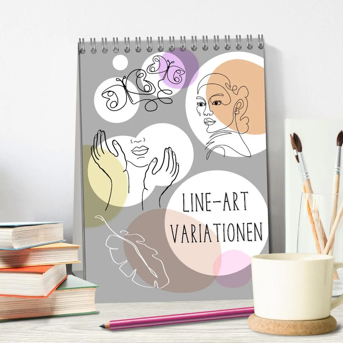 Bild: 9783516340815 | Line-Art Variationen (Tischkalender 2026 DIN A5 hoch), CALVENDO...