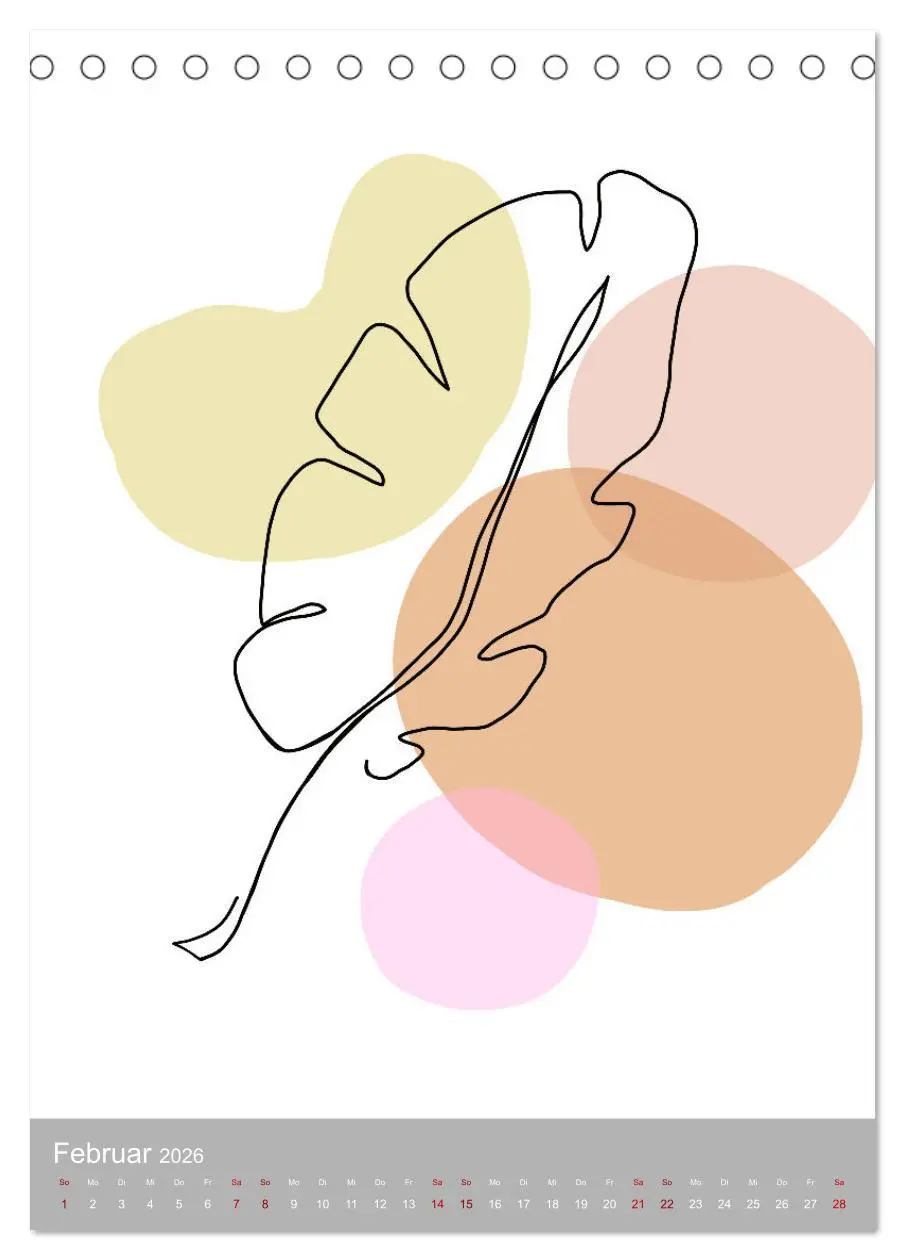 Bild: 9783516340815 | Line-Art Variationen (Tischkalender 2026 DIN A5 hoch), CALVENDO...