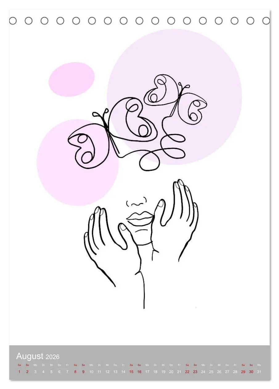 Bild: 9783516340815 | Line-Art Variationen (Tischkalender 2026 DIN A5 hoch), CALVENDO...