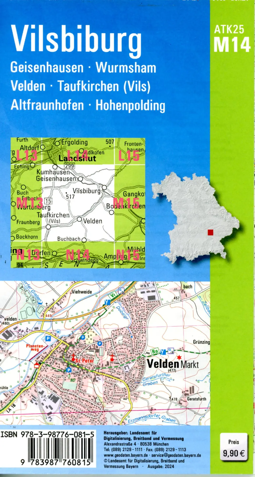 Bild: 9783987760815 | ATK25-M14 Vilsbiburg (Amtliche Topographische Karte 1:25000) | Deutsch