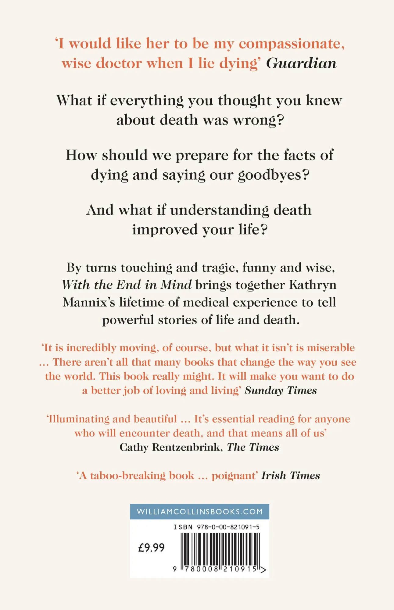 Rückseite: 9780008210915 | With the End in Mind | How to Live and Die Well | Kathryn Mannix