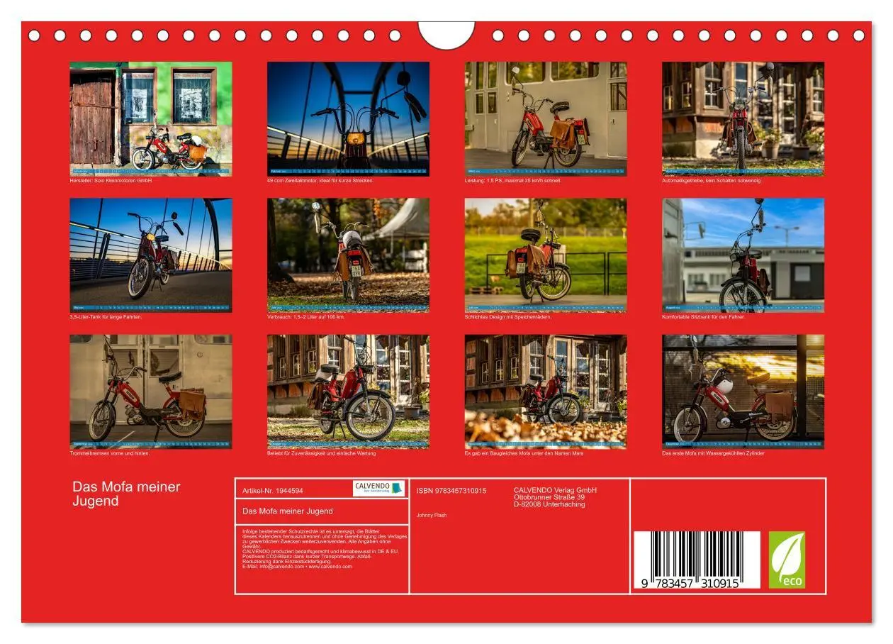 Bild: 9783457310915 | Das Mofa meiner Jugend (Wandkalender 2026 DIN A4 quer), CALVENDO...