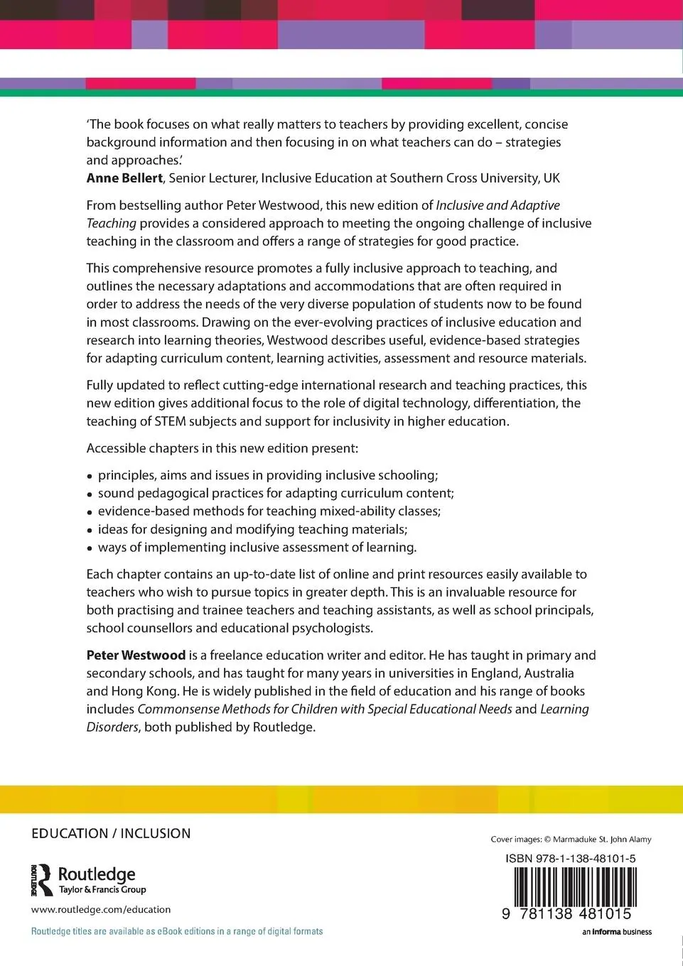 Rückseite: 9781138481015 | Inclusive and Adaptive Teaching | Peter Westwood | Taschenbuch | 2018