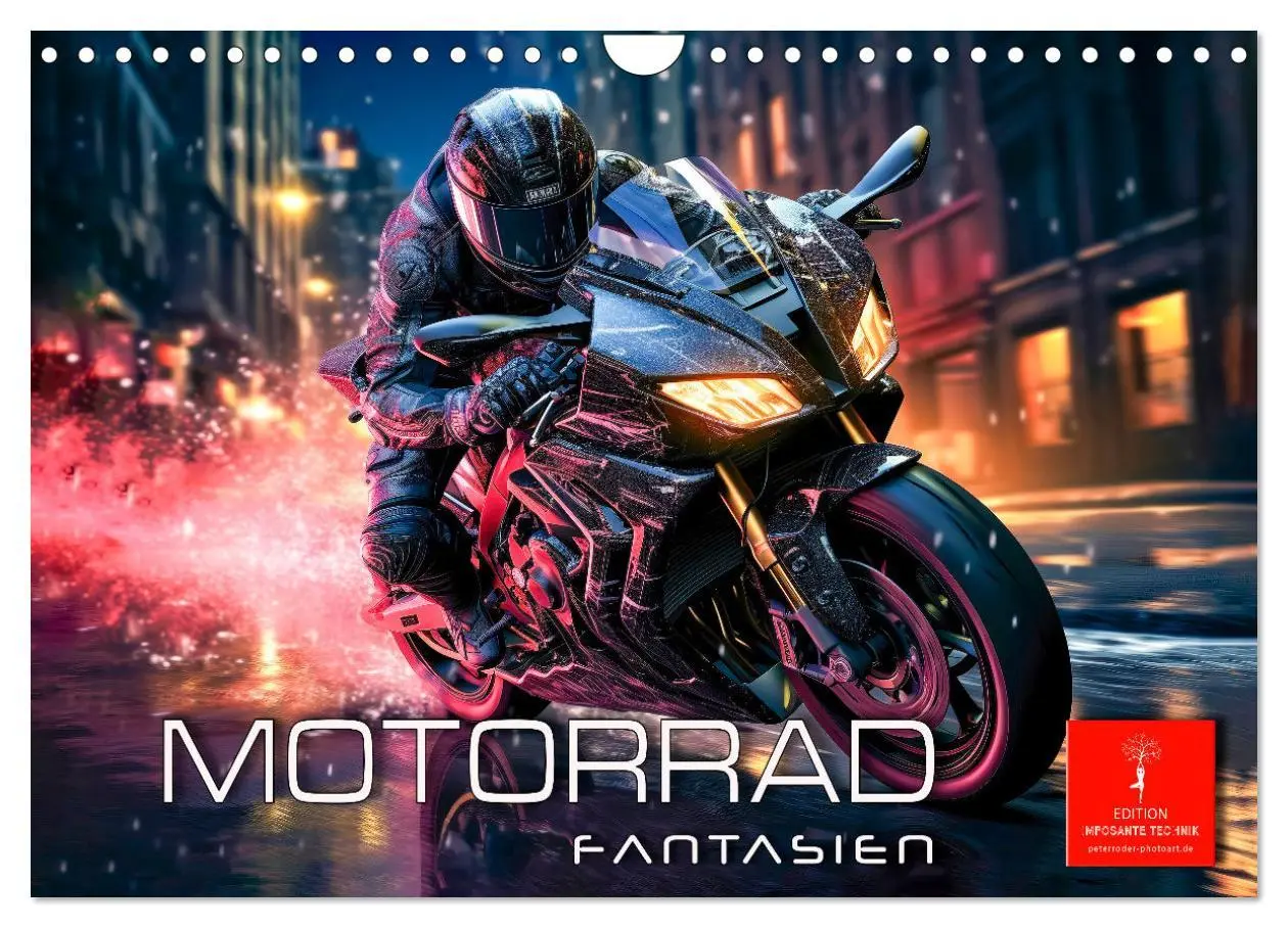 Cover: 9783457371015 | Motorrad Fantasien (Wandkalender 2026 DIN A4 quer), CALVENDO...