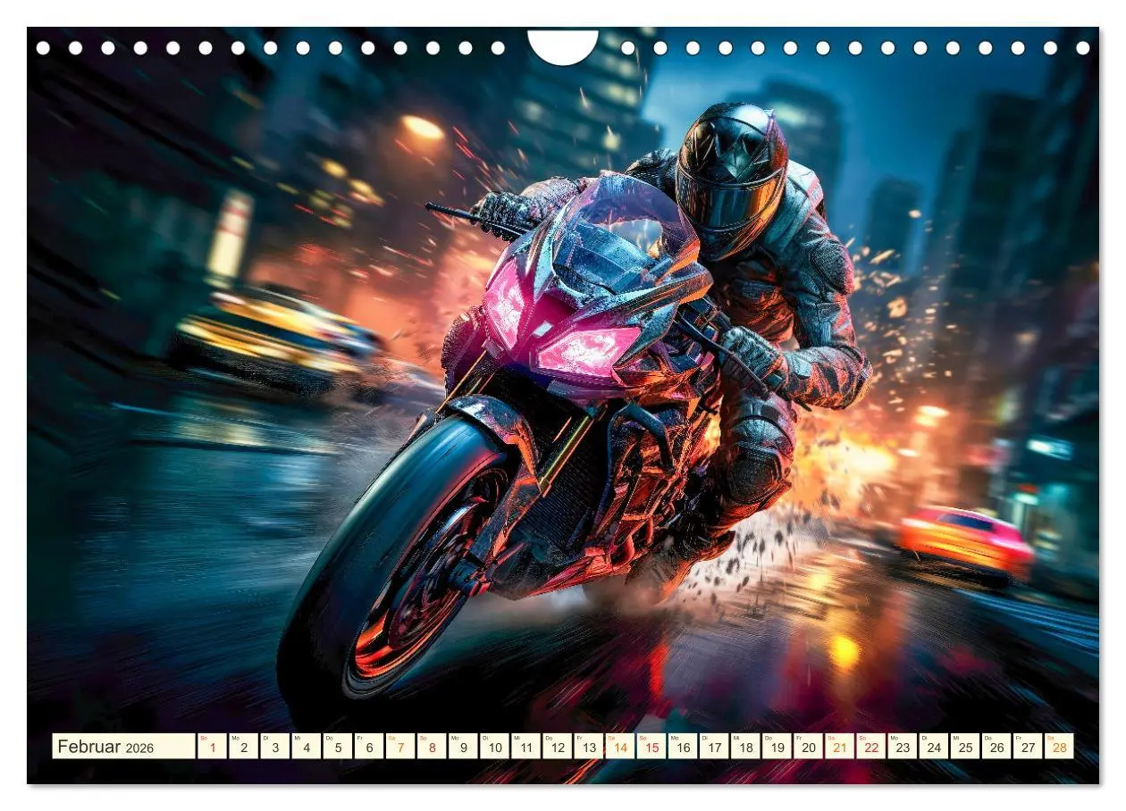 Bild: 9783457371015 | Motorrad Fantasien (Wandkalender 2026 DIN A4 quer), CALVENDO...