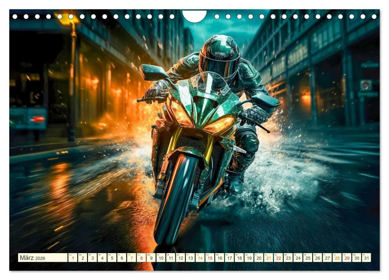 Bild: 9783457371015 | Motorrad Fantasien (Wandkalender 2026 DIN A4 quer), CALVENDO...