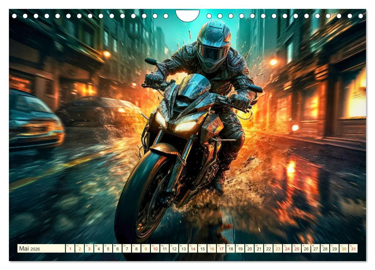 Bild: 9783457371015 | Motorrad Fantasien (Wandkalender 2026 DIN A4 quer), CALVENDO...