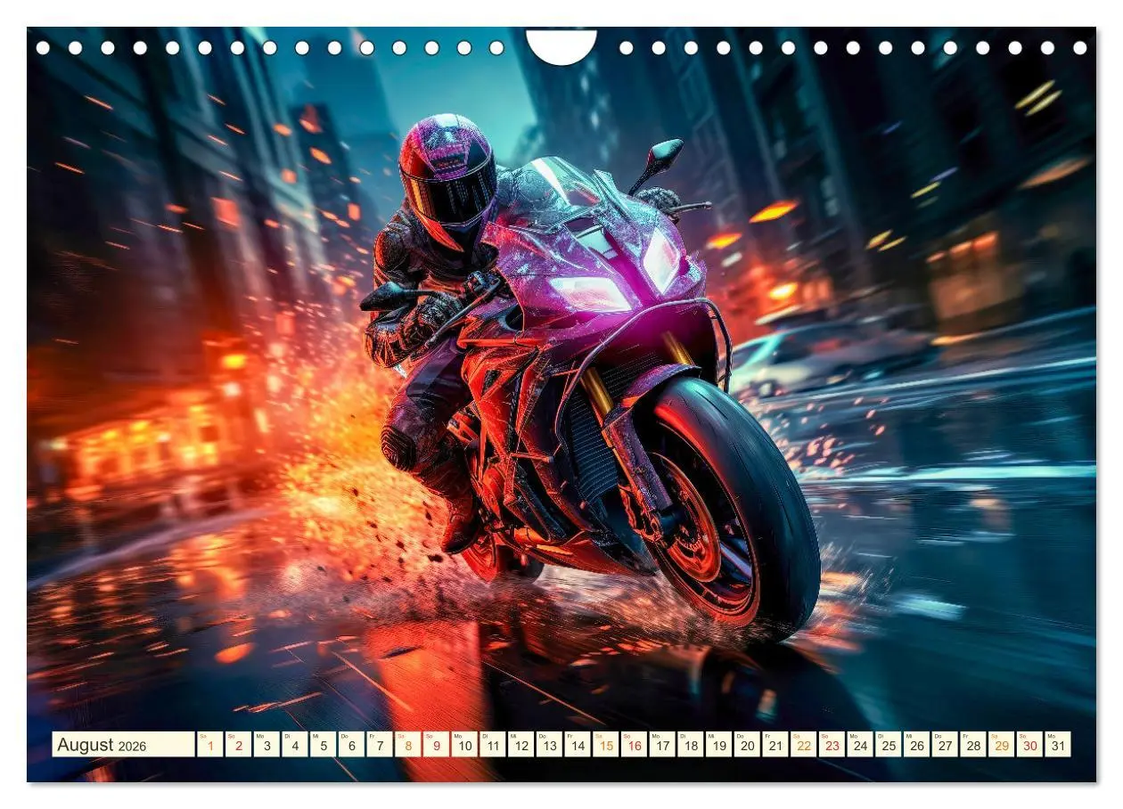 Bild: 9783457371015 | Motorrad Fantasien (Wandkalender 2026 DIN A4 quer), CALVENDO...