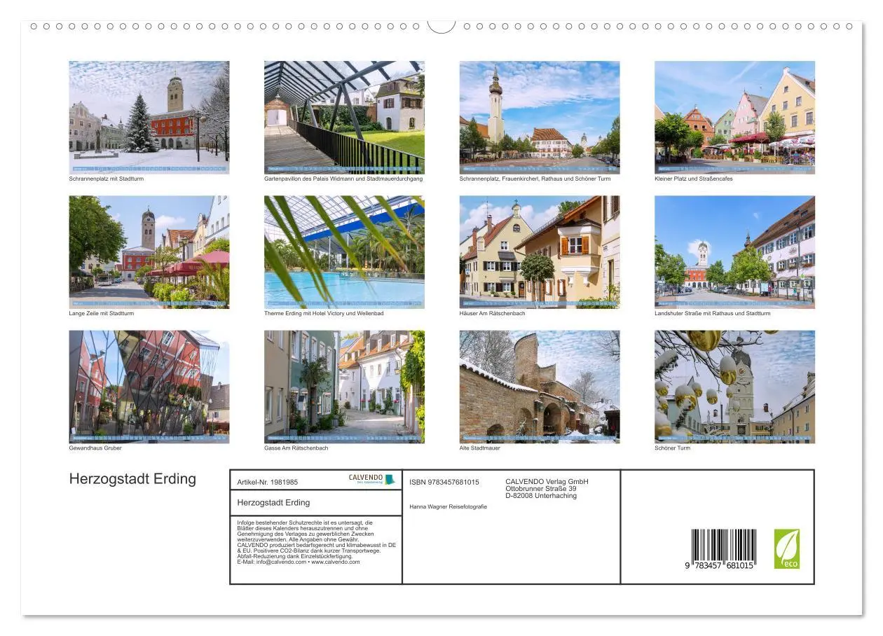 Bild: 9783457681015 | Herzogstadt Erding (hochwertiger Premium Wandkalender 2026 DIN A2...