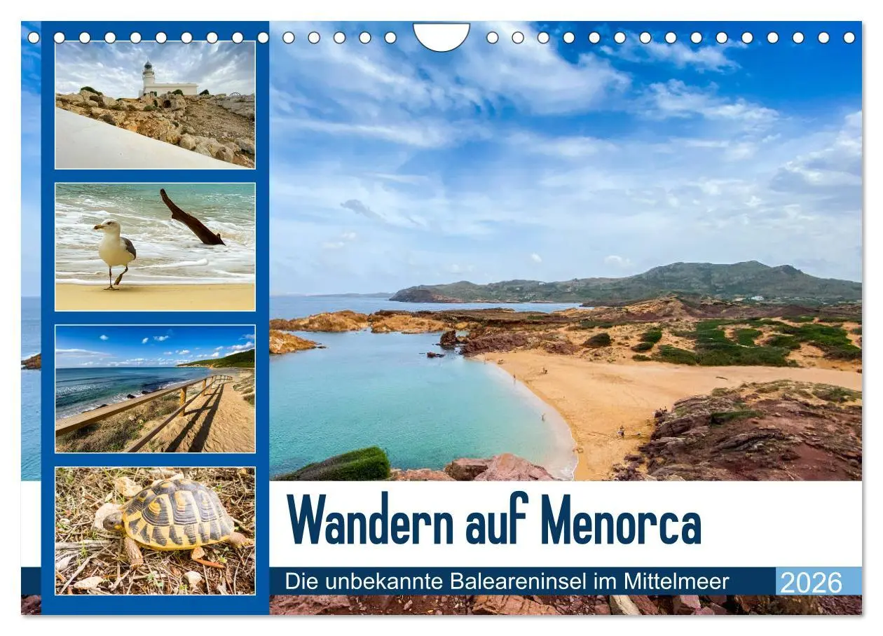 Cover: 9783457751015 | Wandern auf Menorca (Wandkalender 2026 DIN A4 quer), CALVENDO...