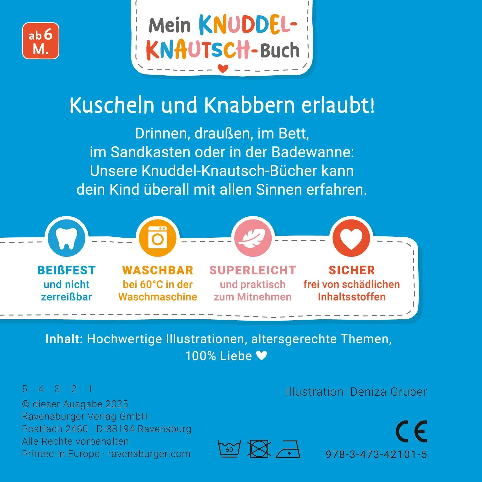 Rückseite: 9783473421015 | Mein Knuddel-Knautsch-Buch - Meine Lieblingstiere | Denitza Gruber