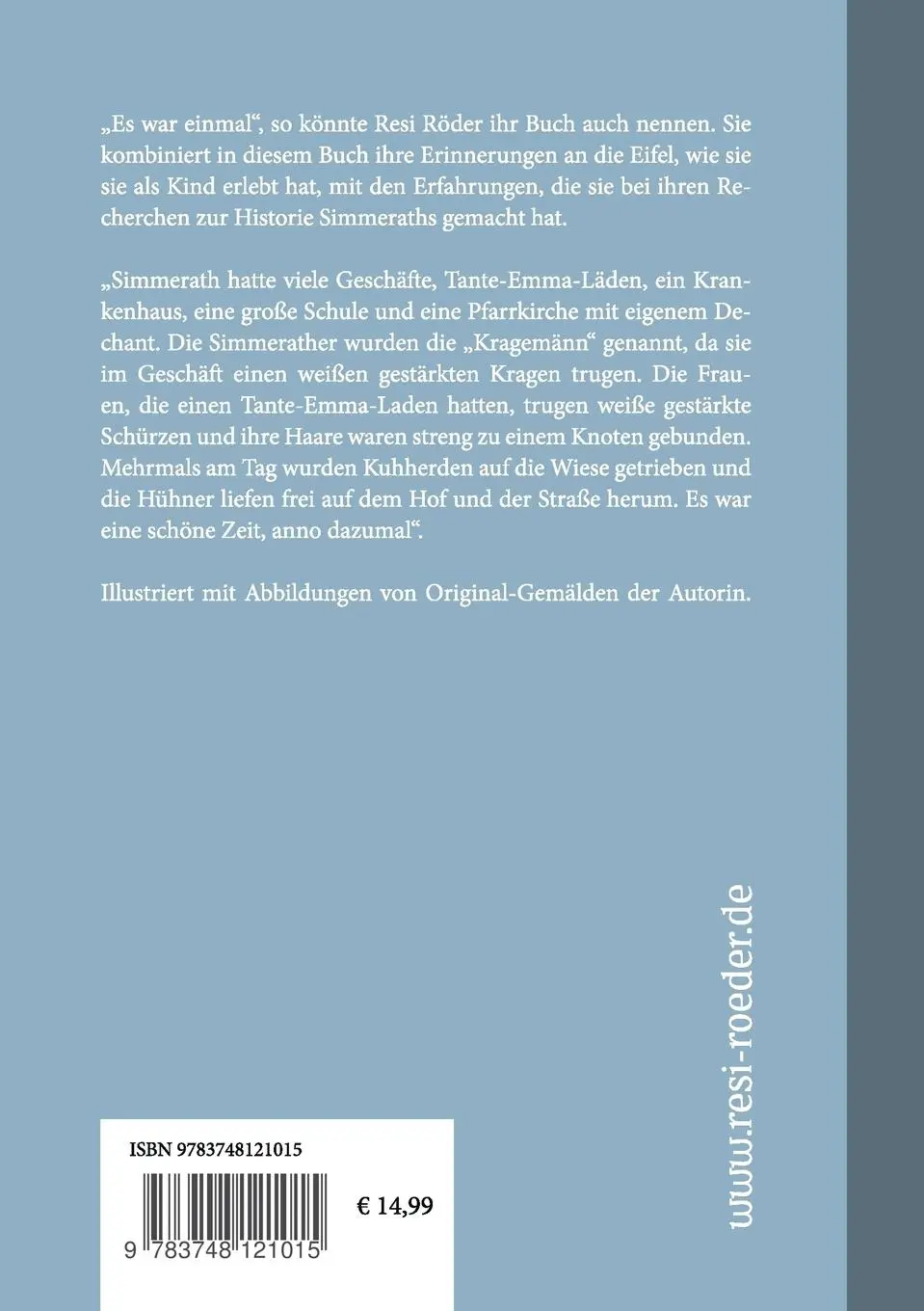 Rückseite: 9783748121015 | Historisches und Uriges aus der Eifel | Resi Röder | Taschenbuch
