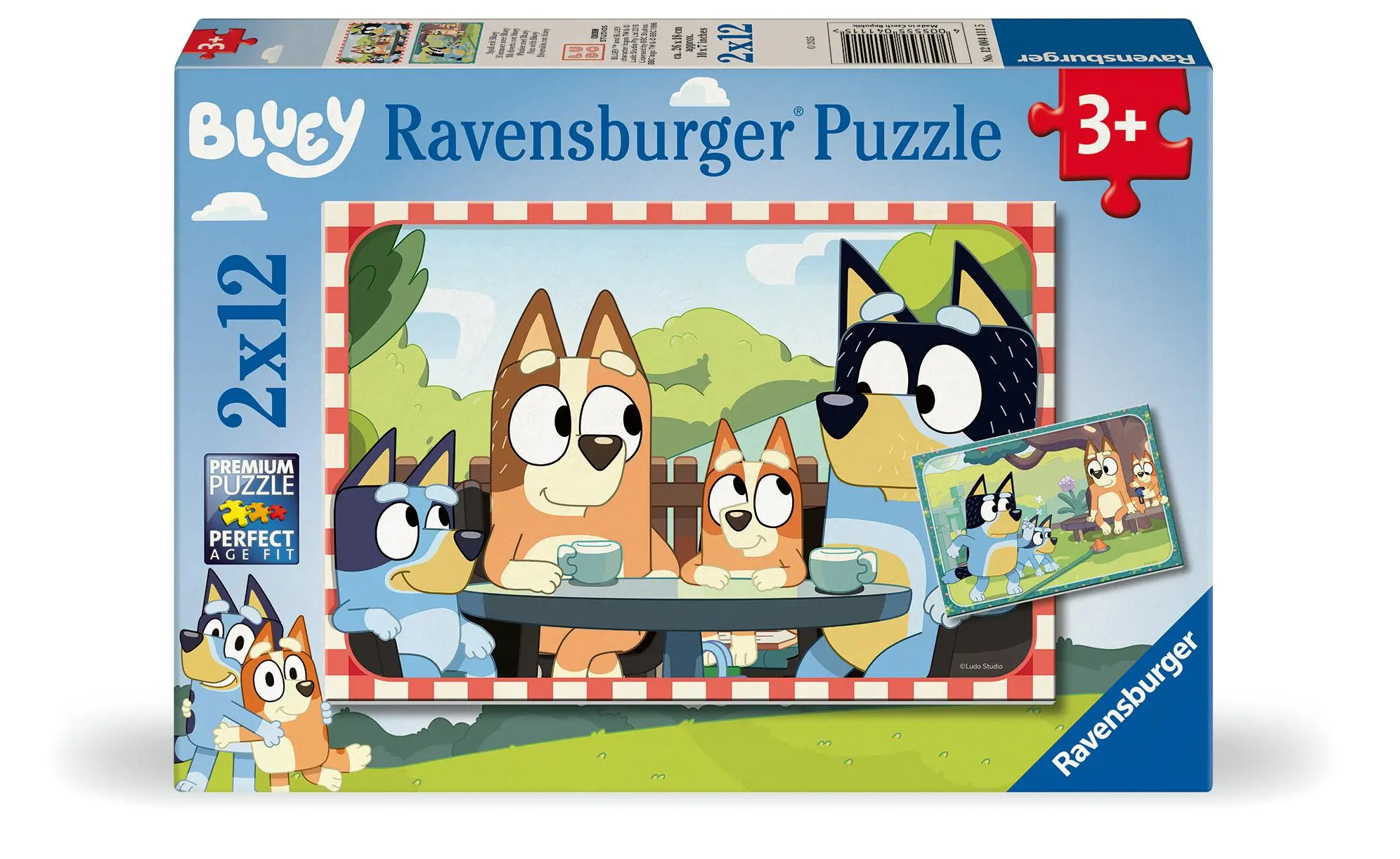 Cover: 4005555041115 | Kinderpuzzle 2x12 Teile - Bluey - Familienzeit | Spiel | 12004111