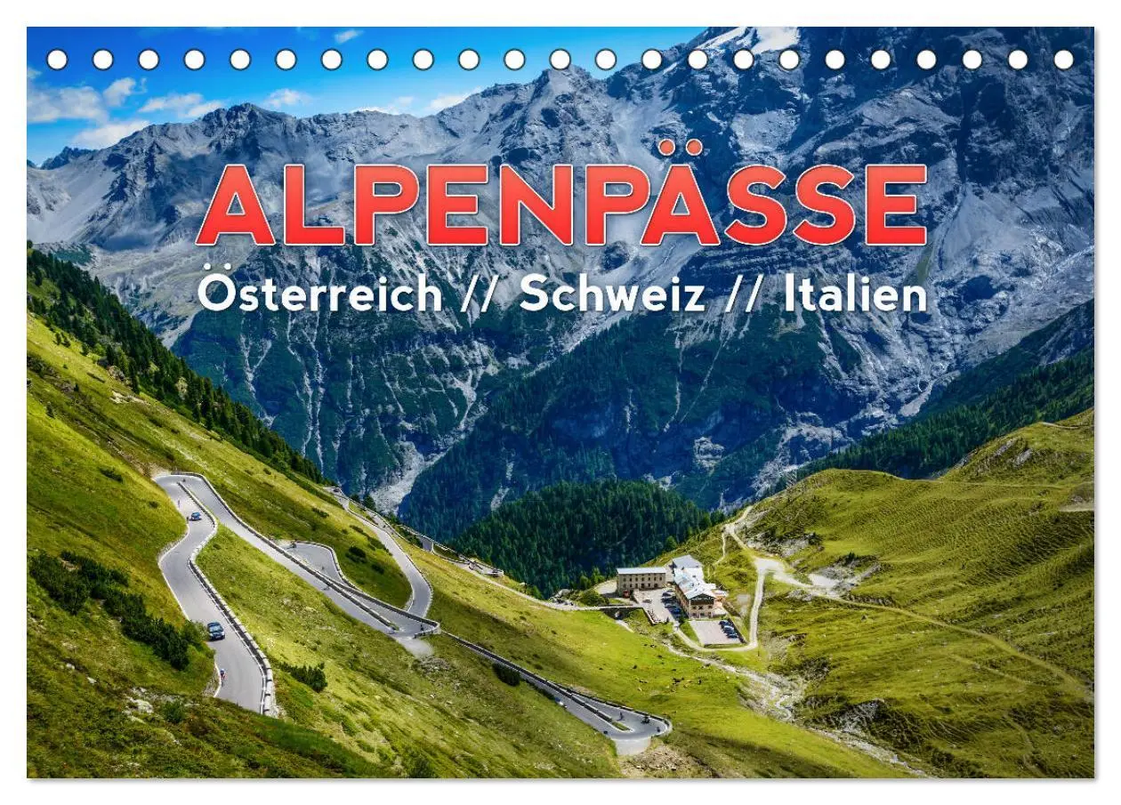 Cover: 9783457671115 | ALPENPÄSSE Österreich - Schweiz - Italien (Tischkalender 2026 DIN...