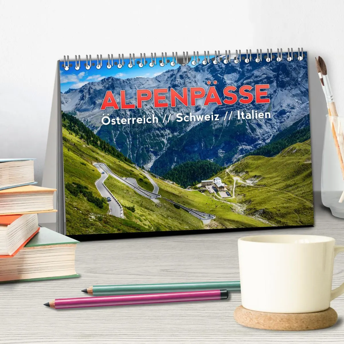 Bild: 9783457671115 | ALPENPÄSSE Österreich - Schweiz - Italien (Tischkalender 2026 DIN...