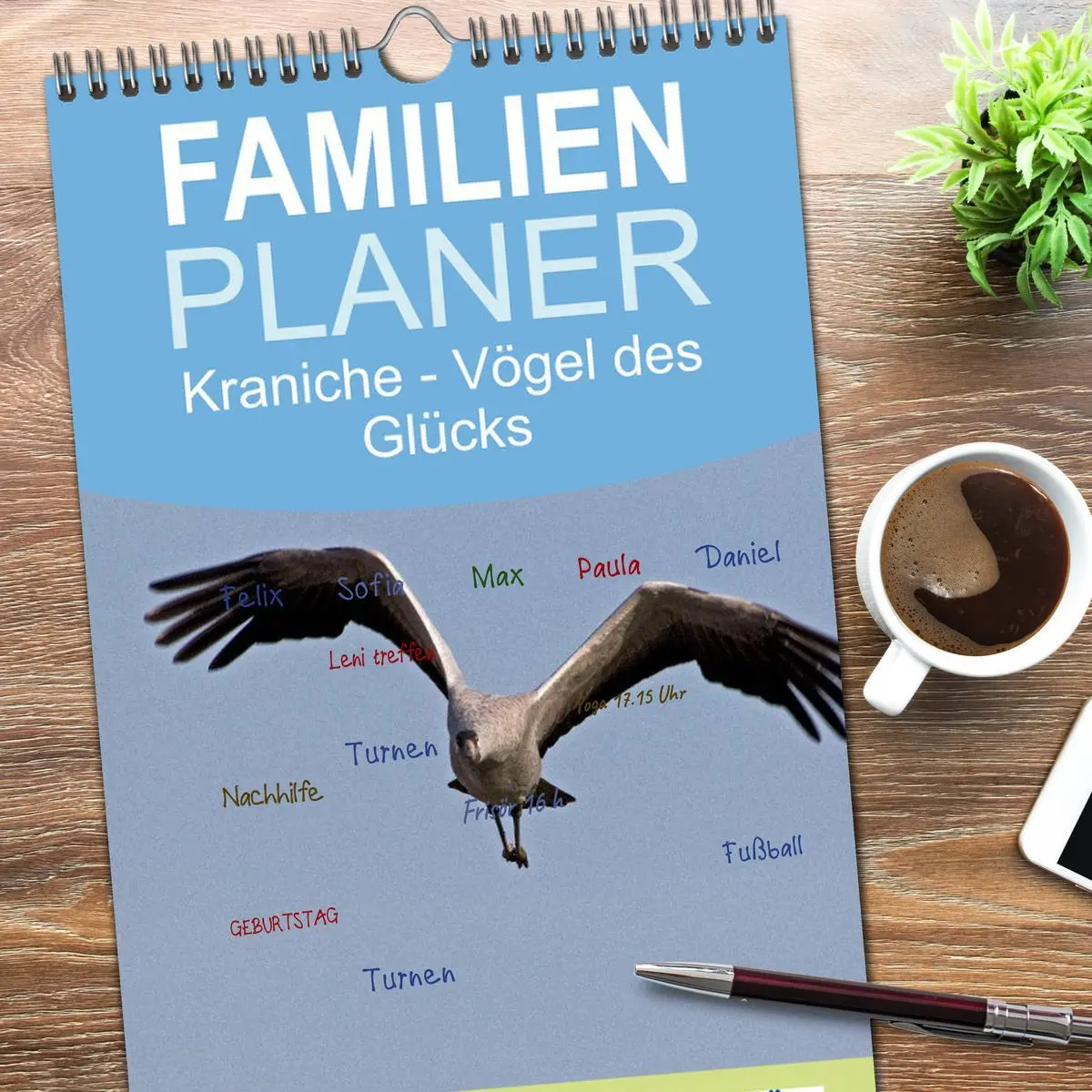 Bild: 9783516521115 | Familienplaner 2026 - Kraniche - Vögel des Glücks mit 5 Spalten...