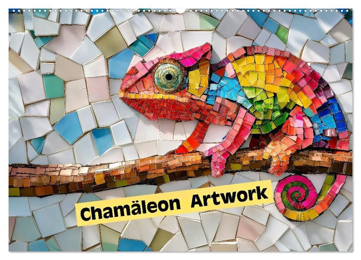 Cover: 9783516691115 | Chamäleon Artwork (Wandkalender 2026 DIN A2 quer), CALVENDO...