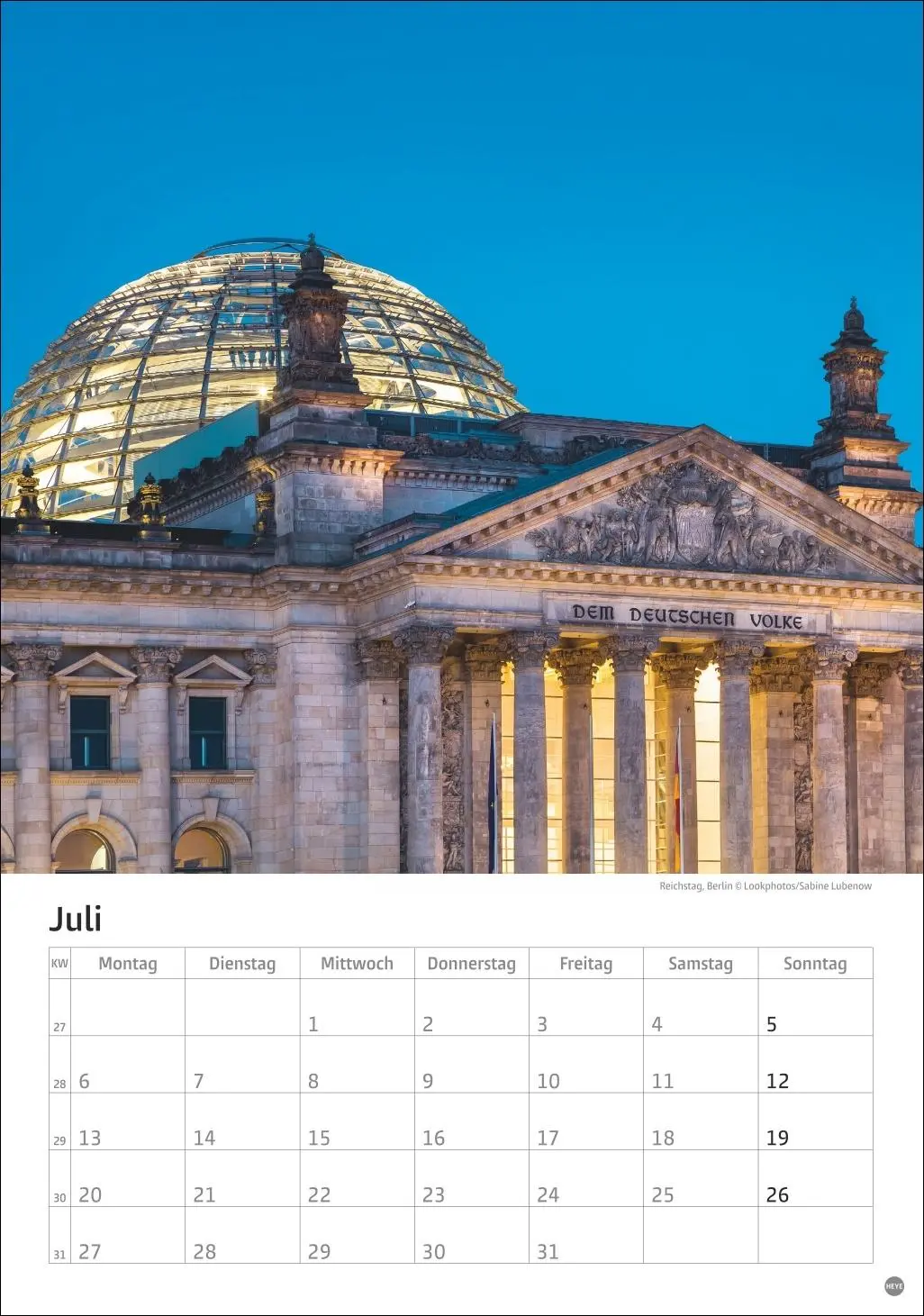 Bild: 9783756411115 | Deutschland Kalender 2026 | Kalender | 13 S. | Deutsch | 2026 | Heye